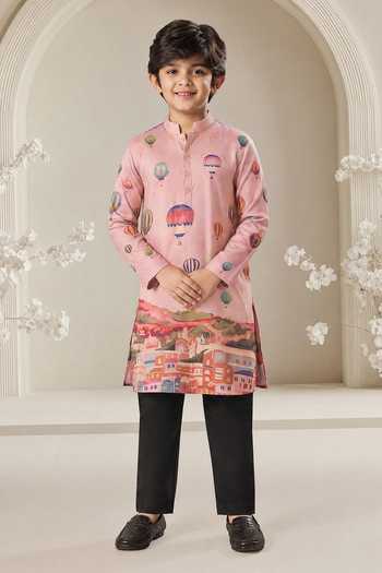 Eleven Brothers Hot Air Balloon Print Kurta Set 