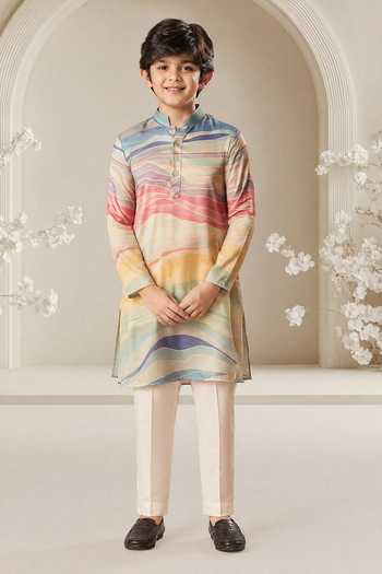 Eleven Brothers Wave Of Colors Print Kurta Set 