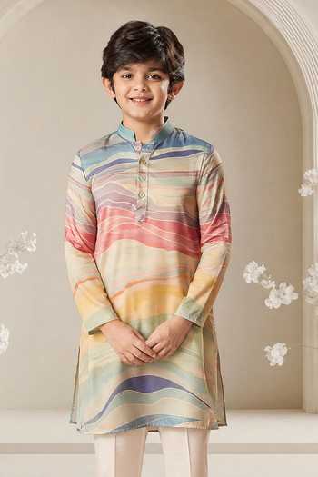 Eleven Brothers Wave Of Colors Print Kurta Set 