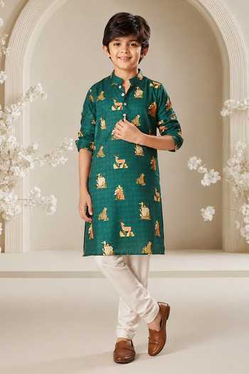 Eleven Brothers Tropical Print Kurta & Pant Set 