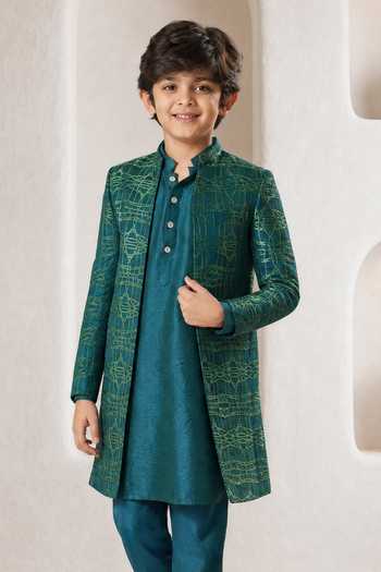 Eleven Brothers Gehra Embroidered Jacket & Kurta Set 