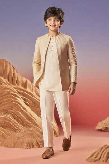 Eleven Brothers Embroidered Jacket Kurta Set 