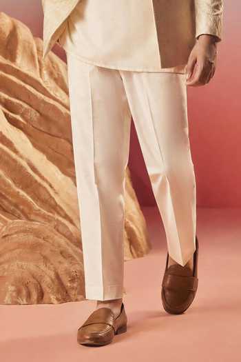 Eleven Brothers Beige Silk, Cotton Embroidered Jacket Kurta Set Online at Aza Fashions Eleven Brothers_Beige Silk, Cotton Embroidered Jacket Kurta Set _Online_at_Aza_Fashions