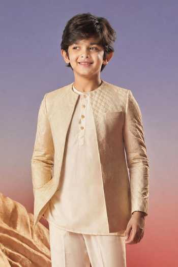 Eleven Brothers Embroidered Jacket Kurta Set 