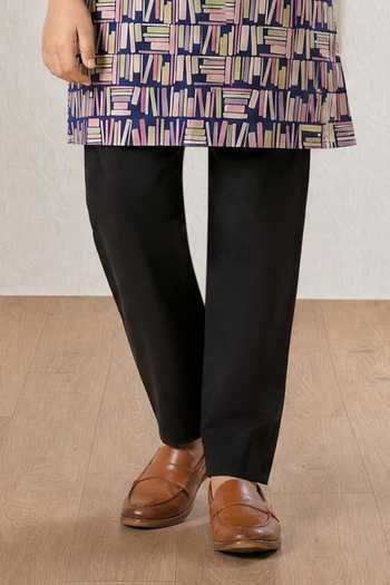 Eleven Brothers Blue Silk Book Shelf Print Kurta And Pant Set Online at Aza Fashions Eleven Brothers_Blue Silk Book Shelf Print Kurta And Pant Set _Online_at_Aza_Fashions