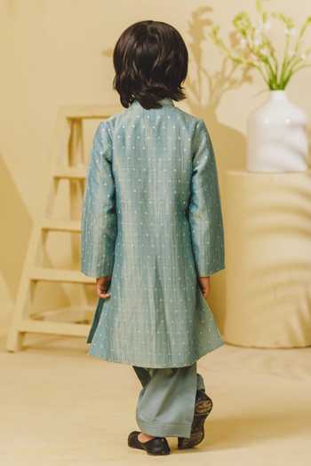 Fayon Kids Placket Embroidered Kurta & Salwar Set
