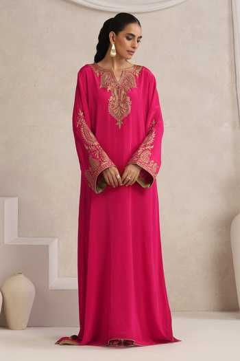 Wazir C Afsana Embroidered Long Kaftan 