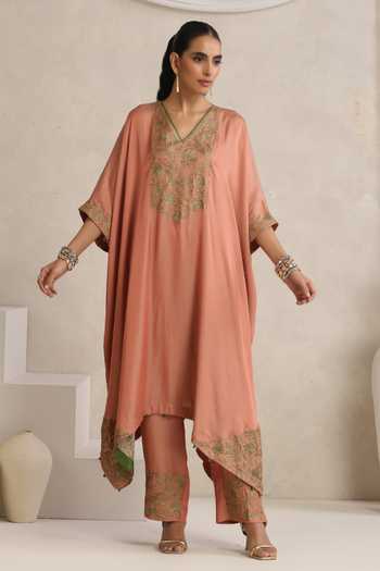 Wazir C Afsana Kashmiri Tilla Kaftan & Pant Set 