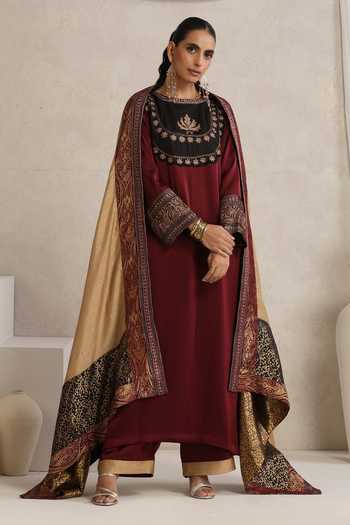 Wazir C Afsana Yoke Embroidered Kurta Set 