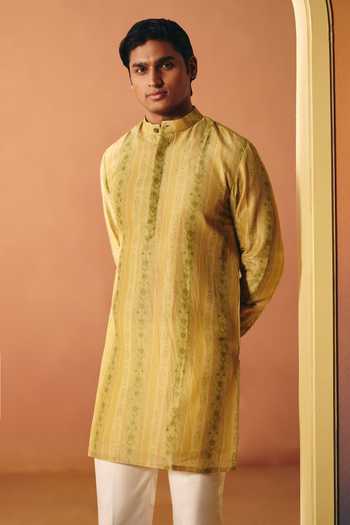 Drishti & Zahabia Reet Phulkari Print Kurta Set 