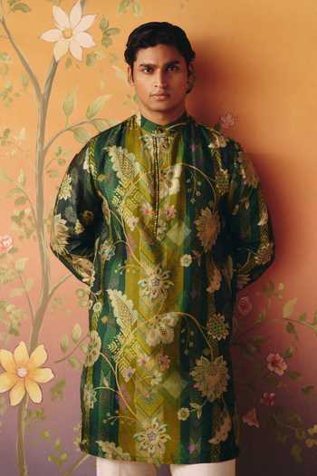 Drishti & Zahabia Seher Floral Print Kurta Set