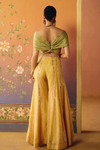 Drishti & Zahabia Noor Phulkari Print Top & Pant Set