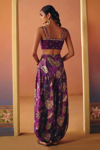 Drishti & Zahabia Saanjh Phulkari Print Top & Pant Set