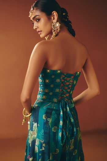 Drishti & Zahabia Mahi Embroidered Corset & Flared Pant Set