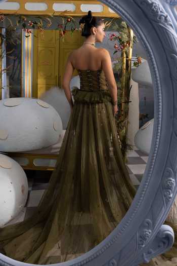 Payal & Zinal Isabela Embellished Trail Gown 