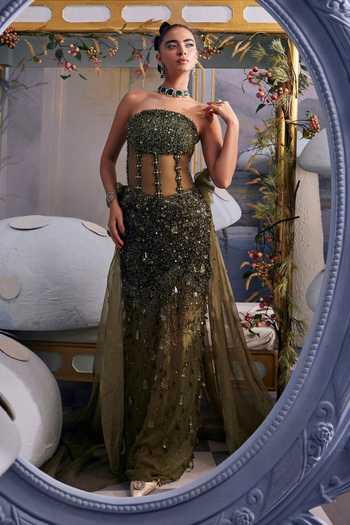 Payal & Zinal Isabela Embellished Trail Gown