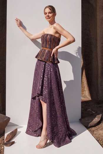 Nikita Mhaisalkar Sequin Asymmetric Skirt 