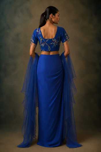 Vrinda Soni Diffusion Embroidered Bustier Skirt Set 