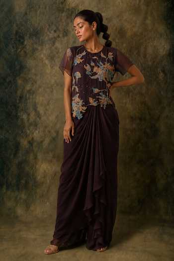 Vrinda Soni Reverie Draped Skirt Set 