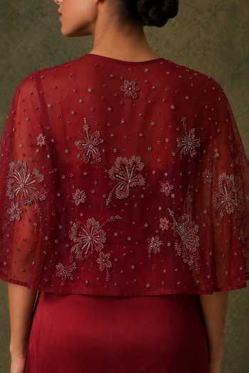 Vrinda Soni Flutter Draped Skirt Set 