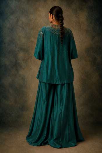 Vrinda Soni Mist Embroidered Jacket & Pant Set 