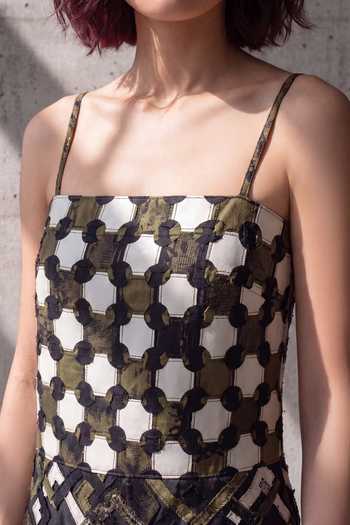 Buy Devina Juneja Black Crepe Square Neck Magnolia Printed Midi Dress Online at Aza Fashions Buy_Devina Juneja_Black Crepe Square Neck Magnolia Printed Midi Dress _Online_at_Aza_Fashions