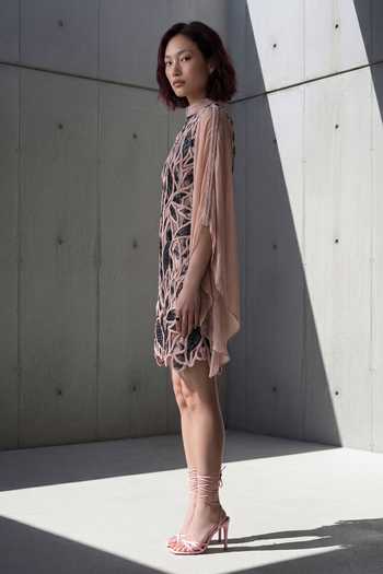 Devina Juneja Iris Printed Zip Dress 