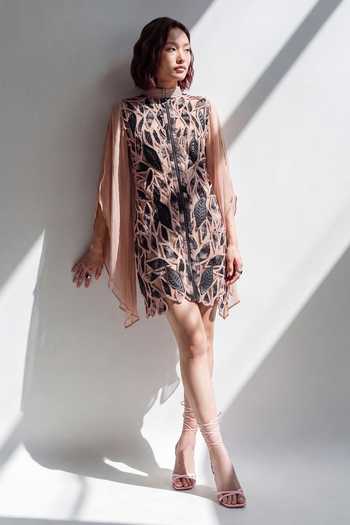 Devina Juneja Iris Printed Zip Dress 