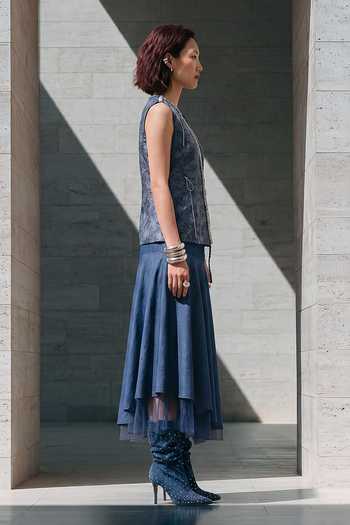 Devina Juneja Dahlia Fringe Skirt 
