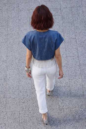 Devina Juneja Dahlia Chain Fringe Top 