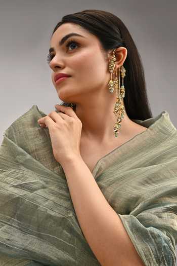 House Of D"Oro Kundan Layered Pair Of Earcuff Earrings 
