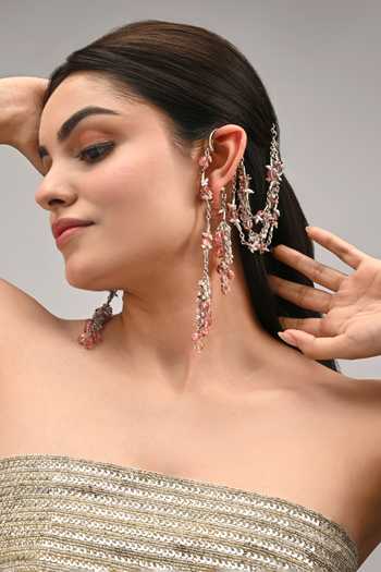 House Of D"Oro Embellished Pair of Ear Cuff Earrings 