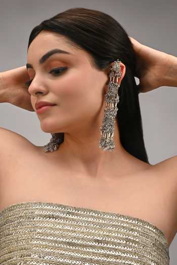 House Of D"Oro Three Layered Kaan Chain Earrings