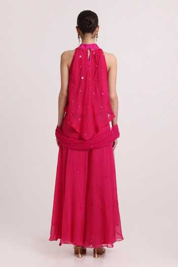 Keith Gomes Embroidered Short Tunic Palazzo Set