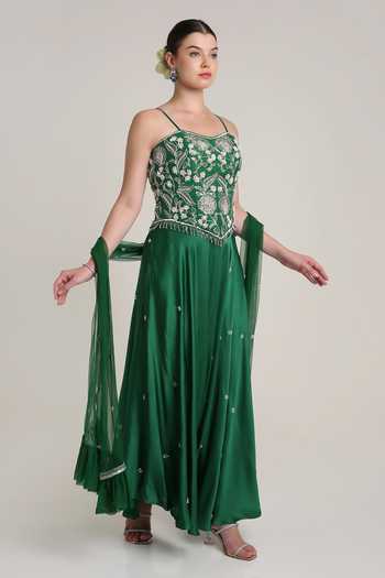 Buy Keith Gomes Green Satin, Net Sequins, Beads, Embroidery Bandeau Neck Corset Palazzo Set Online at Aza Fashions Buy_Keith Gomes_Green Satin, Net Sequins, Beads, Embroidery Bandeau Neck Corset Palazzo Set _Online_at_Aza_Fashions