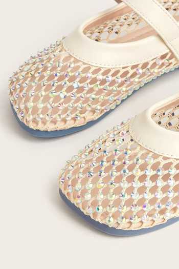 Ninobello Ivory Mesh Bellies Online at Aza Fashions Ninobello_Ivory Mesh Bellies _Online_at_Aza_Fashions
