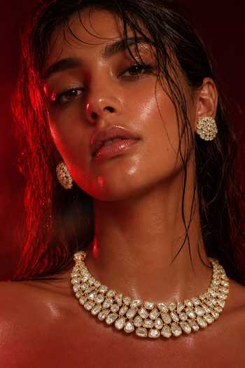 Tussya Kundan Embellished Necklace Set 