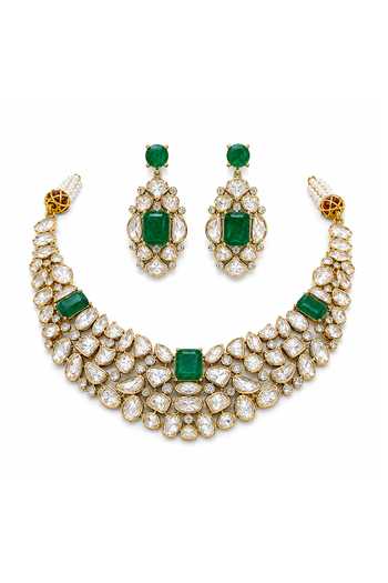 Tussya Pearl Embellished Necklace Set 