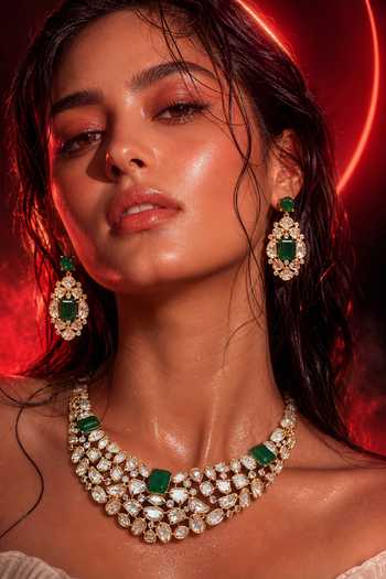 Tussya Pearl Embellished Necklace Set 