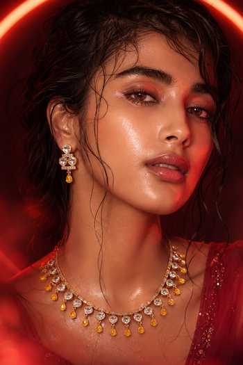 Tussya Stone Embellished Necklace Set 