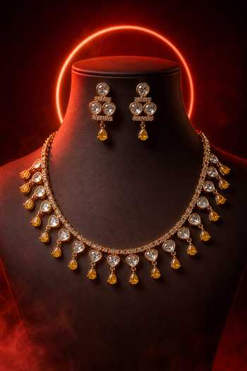 Tussya Stone Embellished Necklace Set 