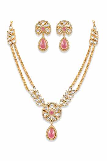 Tussya Kundan Work Pendant Necklace Set 