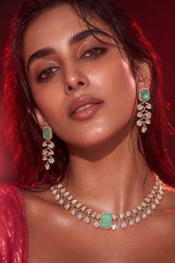 Tussya Pearl Embellished Necklace Set 