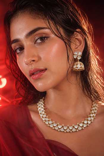 Tussya Kundan Stone Necklace & Earrings Set 