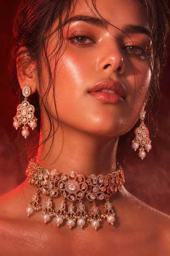 Tussya Stone Embellished Necklace Set 
