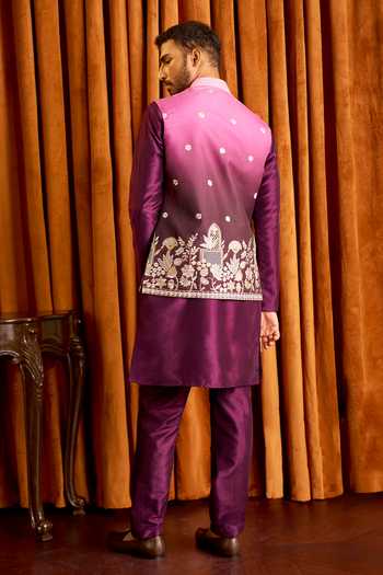 Arihant Rai Sinha Embroidered Nehru Jacket & Kurta Set 