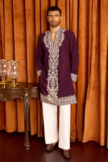 Arihant Rai Sinha Floral Placket Embroidered Kurta Set 