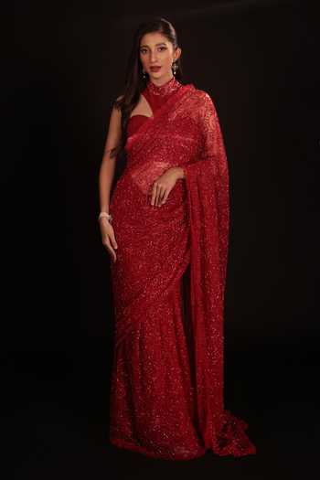 Couture By Niharika Solenne Embroidered Saree With Blouse 