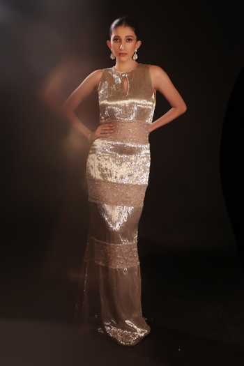 Couture By Niharika Zelora Hand Embroidered Gown 