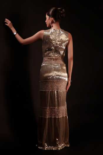 Couture By Niharika Zelora Hand Embroidered Gown 